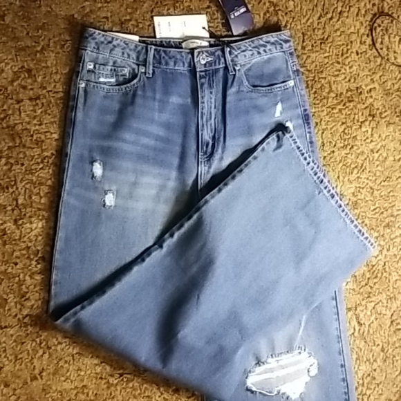 NEW - Forever 21 Denim Wide Leg Pants - Picture 4 of 6